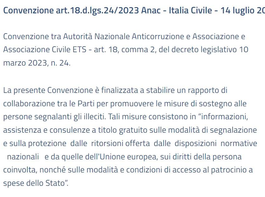 Convenzione ANAC
